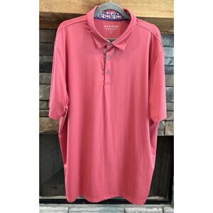 Men’s MAELREG Red - Ish Short Sleeve Performance Polo Shirt Sz 2XL *B6